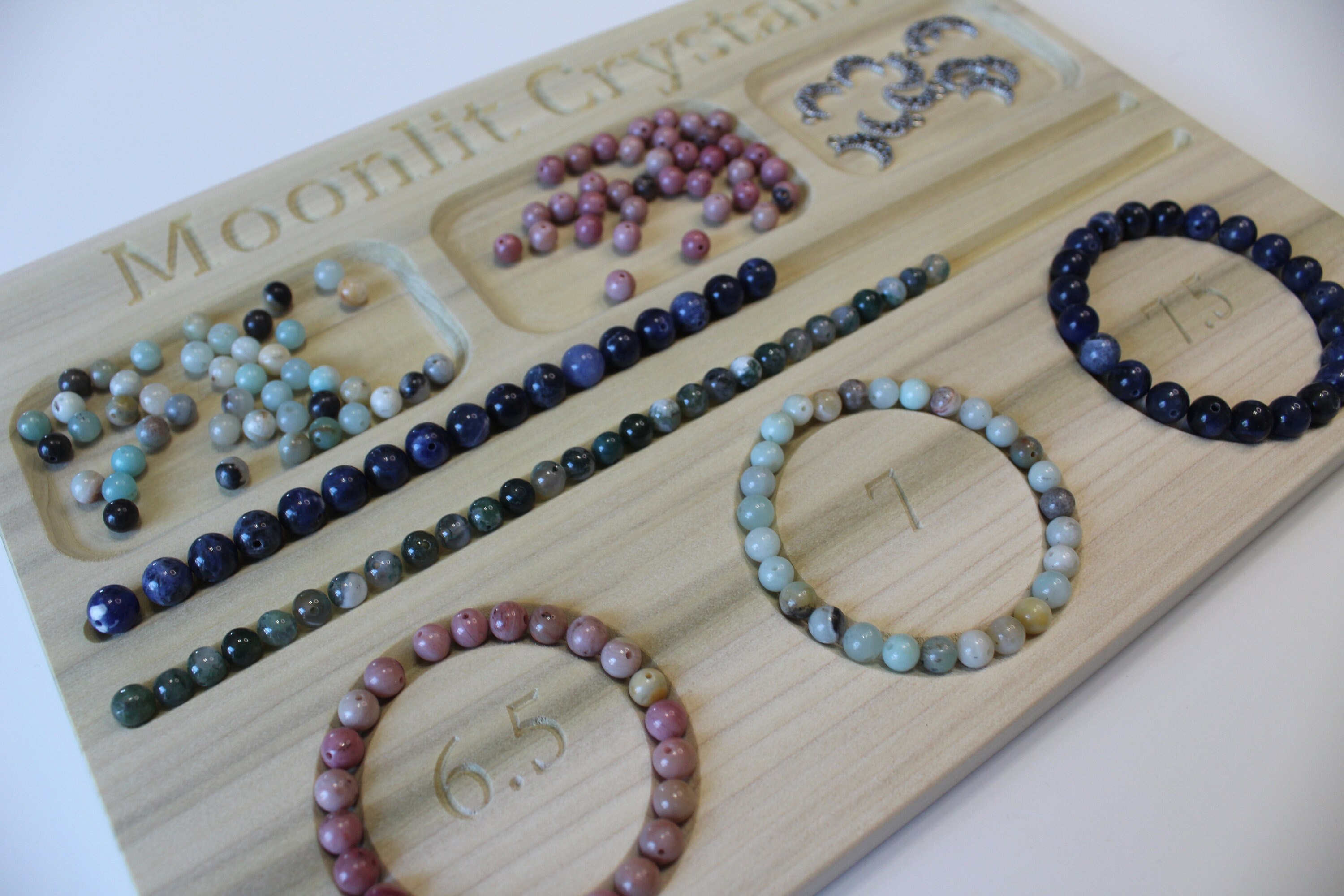 Tegg Bracelet Board Flocked Bead Beading Jewelry Organizer Tray for  Bracelet Jewelry Making Design DIY Craft Panel