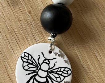 Wood bead necklace