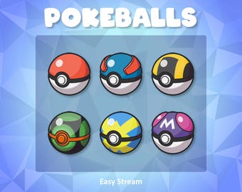Pokémon Pokeball - Abonnenten Badges - Twitch, Kick, YouTube, Live Stream - Sub Badge Set