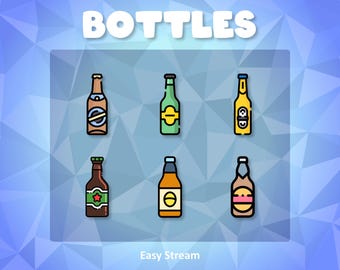 Bierflasche - Abonnenten Badges - Twitch, Kick, YouTube, Live Stream - Sub Badge Set