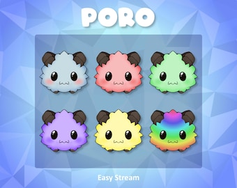 League of Legends Poro - Abonnenten Badges - Twitch, Kick, YouTube, Live Stream - Sub Badge Set