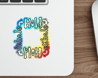 Box Breathing Holographic Die-cut Stickers