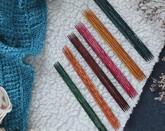 KnitPro Dreamz 12,5cm Nadelspiel | Sockenstricknadeln Birkenholz | alle Größen Nadelstärke 2,00mm bis 8,00mm