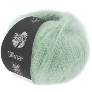 Lana Grossa Silkhair 25g | Color 0186 pastel green | Mohair Superkid Silk Yarn Wool Knitting Crochet 358.00 EUR/kg