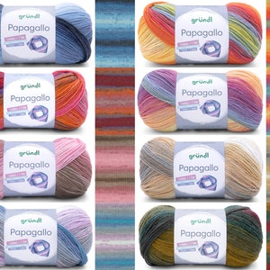 39,90EUR/kg | 100g Gründl Papagallo | Gradient Wool Yarn Knitting Crochet