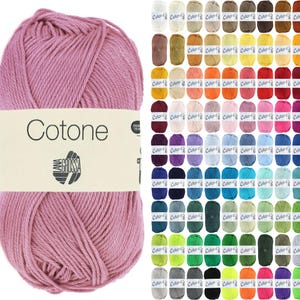 50g Lana Grossa Cotone | Cotton Yarn Knitting Crochet | Part 1 of 81 Colors | 55.00EUR/kg