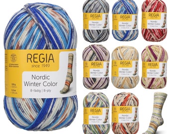 86,33EUR/kg | 150g Regia Nordic Winter Color | 8-fach 8-fädig Sockenwolle Garn Stricken Häkeln