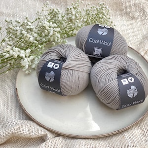 Lana Grossa Cool Wool 50g | Color 2027 grège | Merino Wool Yarn Knitting Crochet 119.00 EUR/kg
