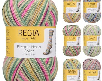 79,90EUR/kg | 100g Regia Electric Neon Color | 4-fach 4-fädig Sockenwolle Garn Stricken Häkeln