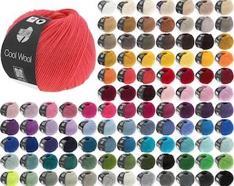 50g Lana Grossa Cool Wool plain & mélange | Merino wool yarn for knitting and crocheting | Part 1 of 102 colors | 119.00 EUR/kg