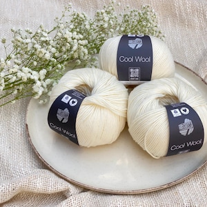 Lana Grossa Cool Wool 50g | Color 0432 ecru | Merino wool yarn for knitting and crocheting 119.00 EUR/kg