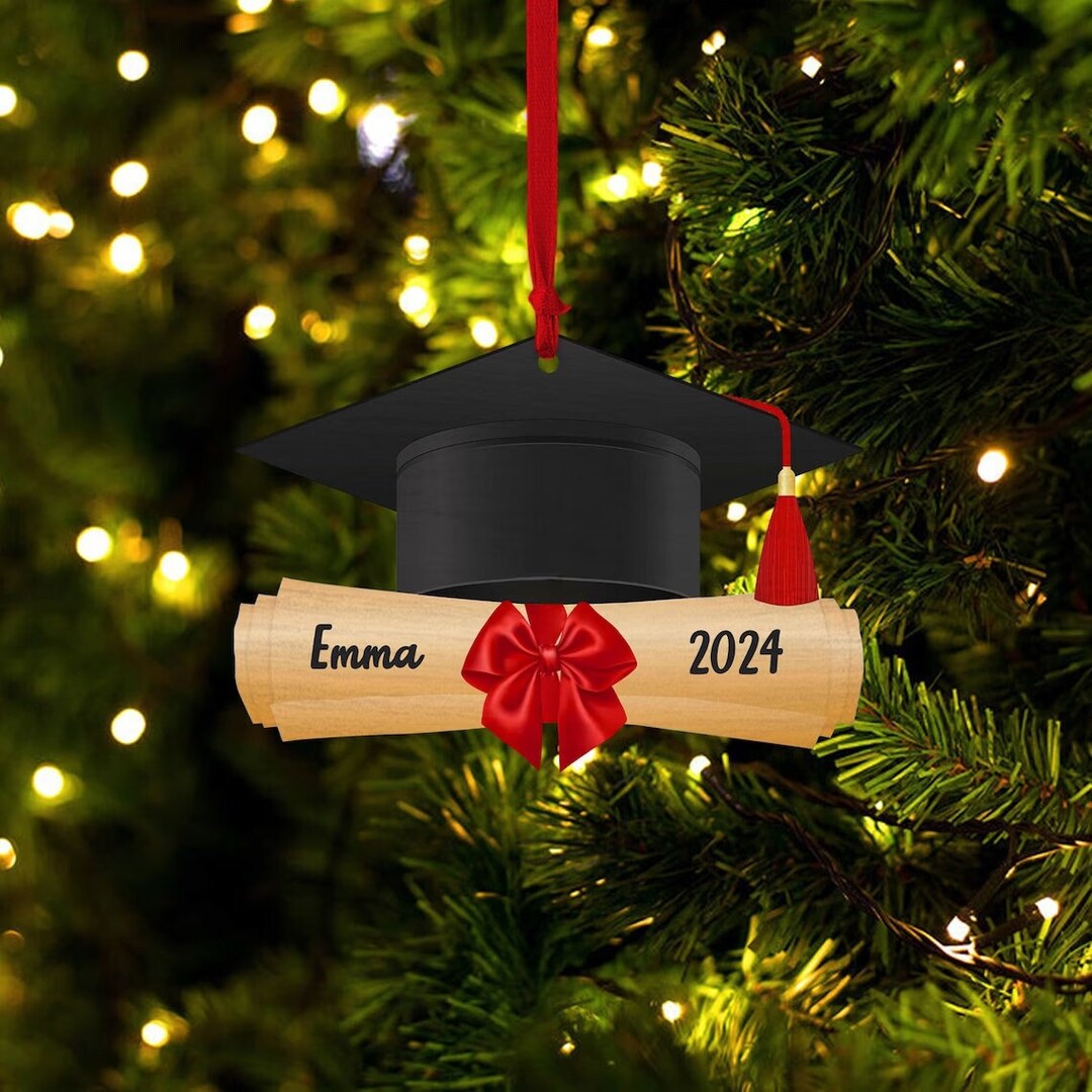Personalized Class of 2024 Ornament Graduation Ornament High - Etsy
