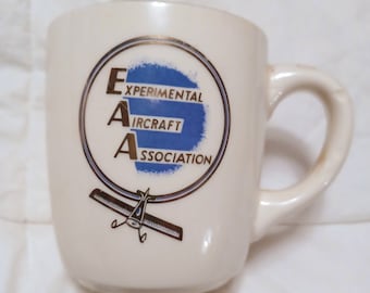 Experimental Aircraft Pilot EAA Plane Airplane Aviation Mug Cup Vintage 80s 90s biplane