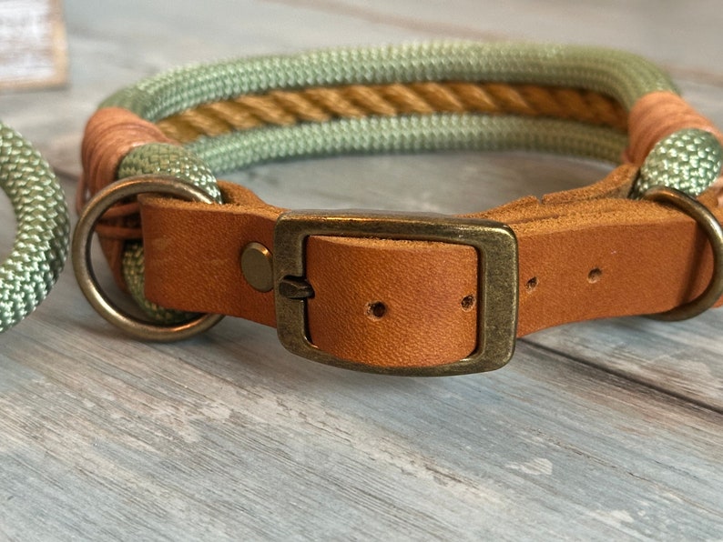 Adjustable rope and collar set for large and small dogs image 6