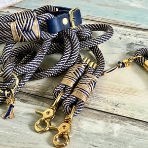 Rope line and collar set combination adjustable and personalized