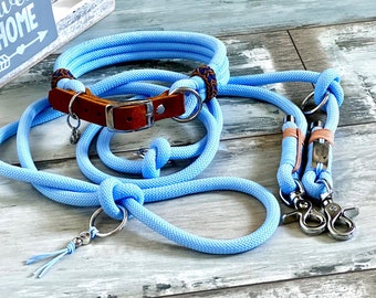 Adjustable rope and collar set
