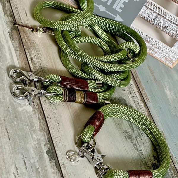 Rope set collar and rope adjustable Guacamole