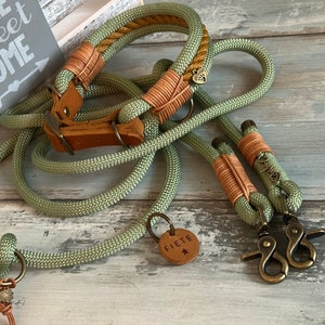 Adjustable rope and collar set for large and small dogs image 9