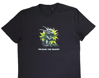 Camiseta de cáñamo — Gráfico de dragón (Unisex)