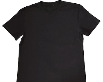 Black Hemp T-Shirt — Organic Cotton Blend (Unisex)