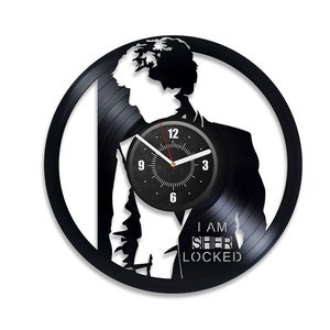 Sherlock Holmes Vinyl Record Wall Clock Detective Decor Original Wall Art For Dorm Room Movie Lover Gift Ideas Xmas Gift For Her