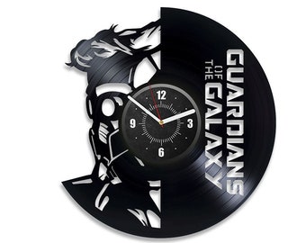 Guardians Of The Galaxy Vinyl Record Wall Clock Star Lord Art Unusual Bedroom Decor For Boy Marvels Gifts For Kid First Home Gift For Man