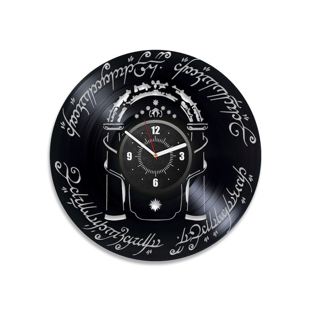 The Lord of the Ring Vinyl Record Clock Fantasy Wall Art Living Room