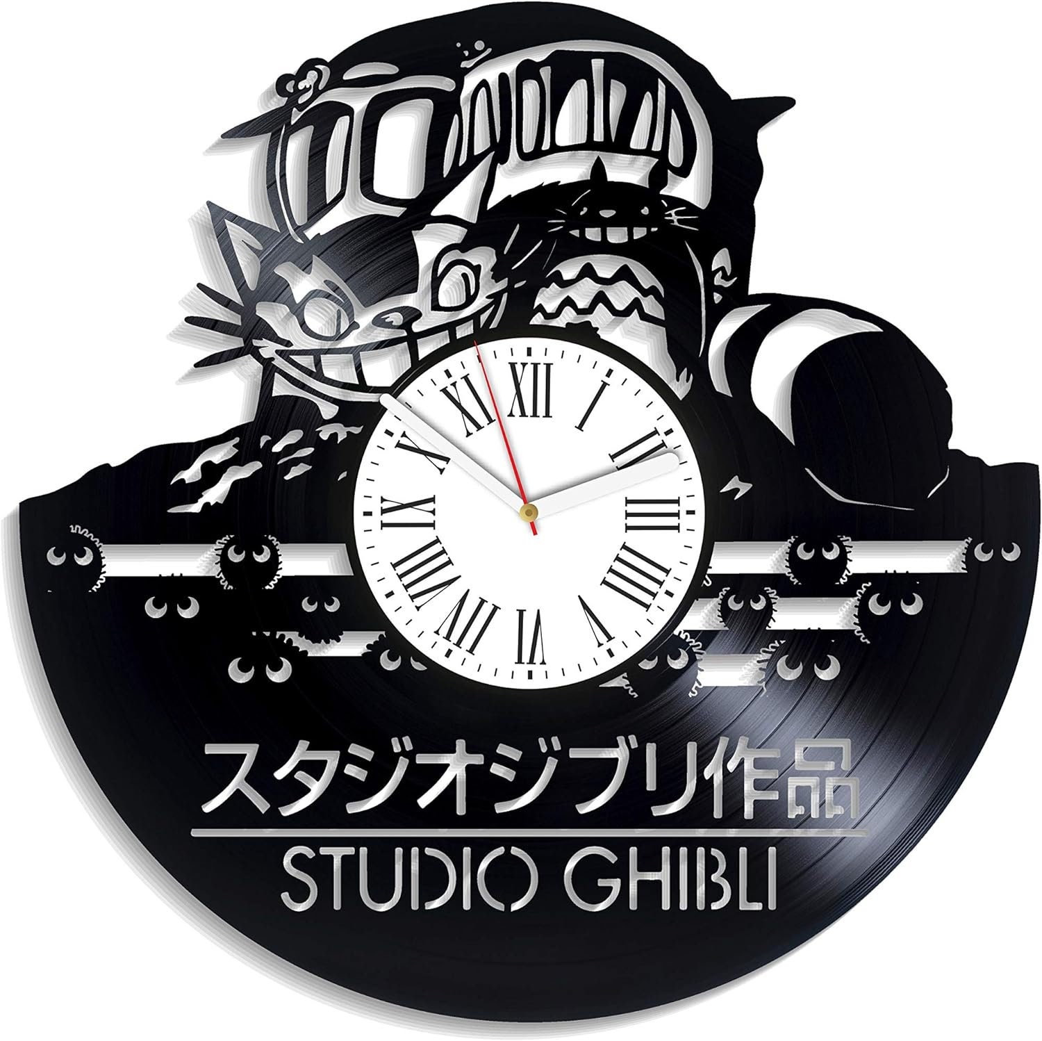 Catbus Clock Ghibli Studio Catbus Vinyl Record Clock, Birthday Gift for Daughter ...