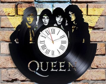 Queen Vinyl Record Clock, Music Wall Decor, Rock Band Art, Home Decoration For Living Room, Retro Artwork, Birthday Gift For Dad