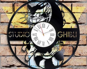 Ghibli Studio Vinyl Record Clock, Anime Lover Gift, Playroom Artwork, Teenage Girl Room Decor, Decoration For Home, Birthday Gifts For Kids