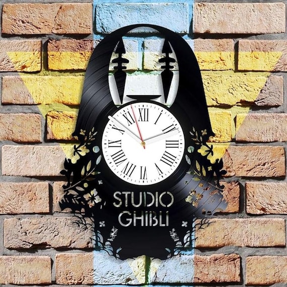 Ghibli Studio Kaonashi Vinyl Record Clock, No Face, Anime Decorations, Kawaii Wall Art, Japanese Home Decor, Gift For Girlfriend Birthday