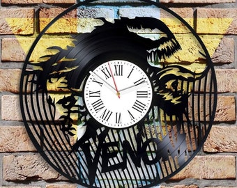 Venom Schallplattenuhr, Comic-Buch-Charaktere, Film-Liebhaber-Geschenk, Männer Wohnung Dekor, Dekoration für Wohnzimmer, einzigartige Geschenke für Freund