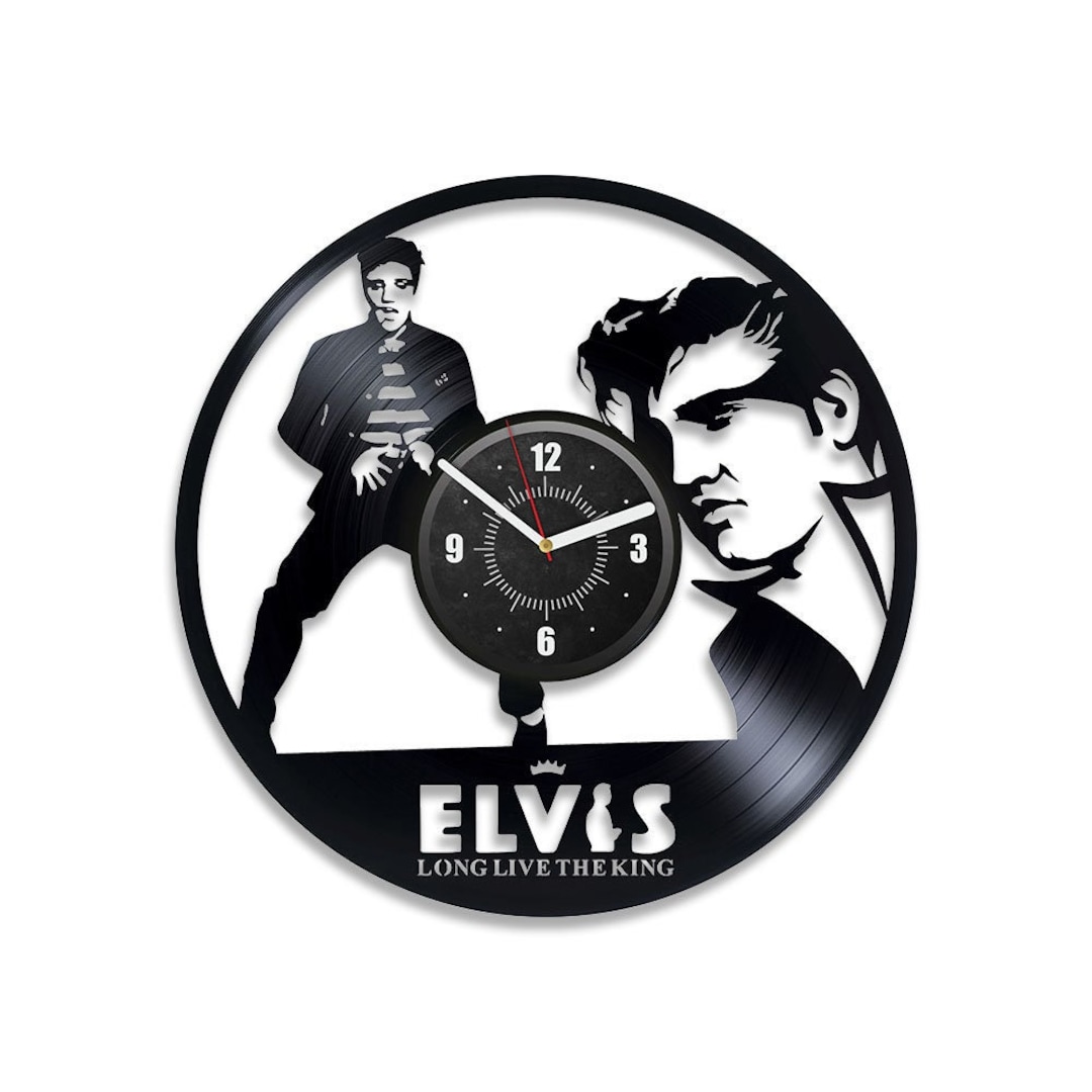 Elvis Presley Vinyl Record Large Wall Clock Music Legend Wall Etsy