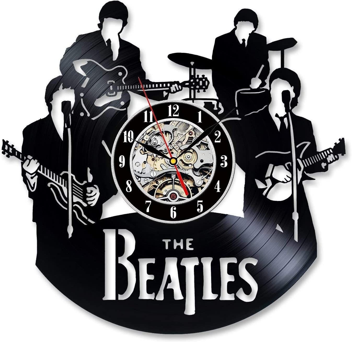 Beatles Vinyl Record Wall Clock Vintage Decor for Apartment Rock