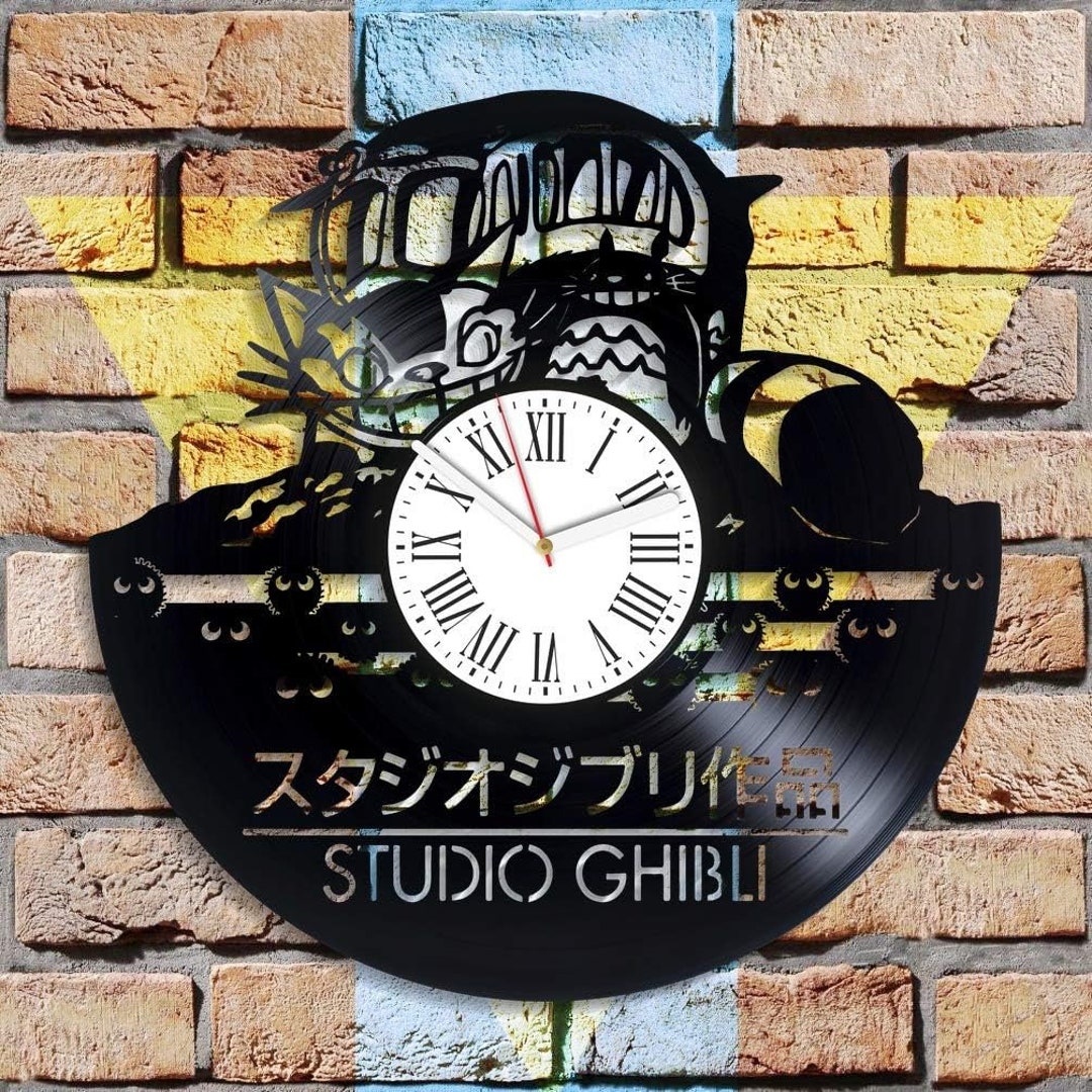 Catbus Clock Ghibli Studio Catbus Vinyl Record Clock, Birthday Gift for Daughter ...