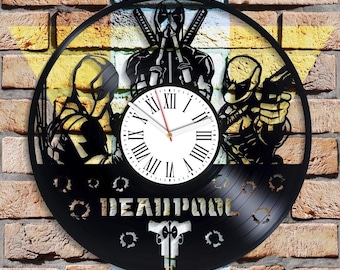 Deadpool Vinyl Record Clock, Birthday Gifts For Boys, Kids Room Decoration, Superhero Wall Art, Modern Home Decor Accents, Comic Book Gifts