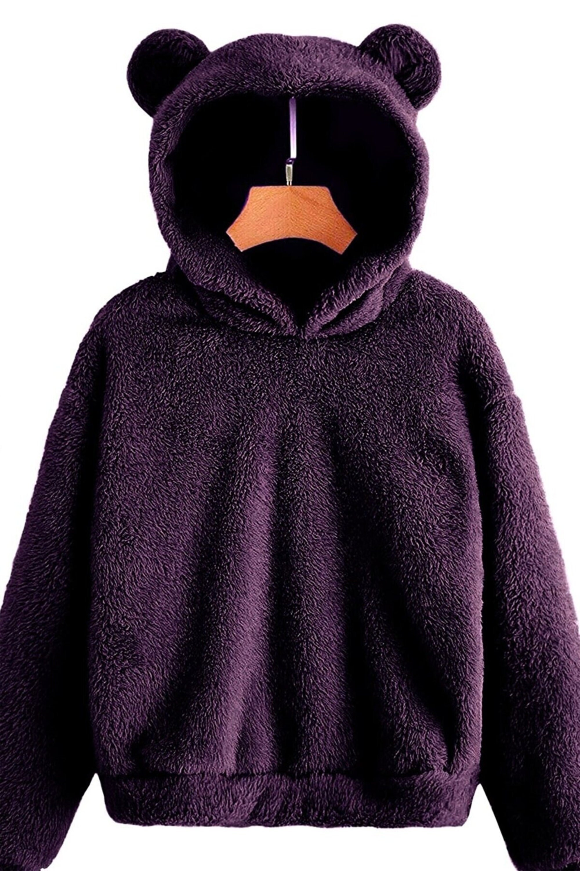 Purple Furry Hoodie - Etsy
