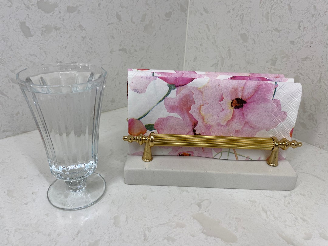 Custom Modern Napkin Holder for Table , Marble Table Stand, Cocktail