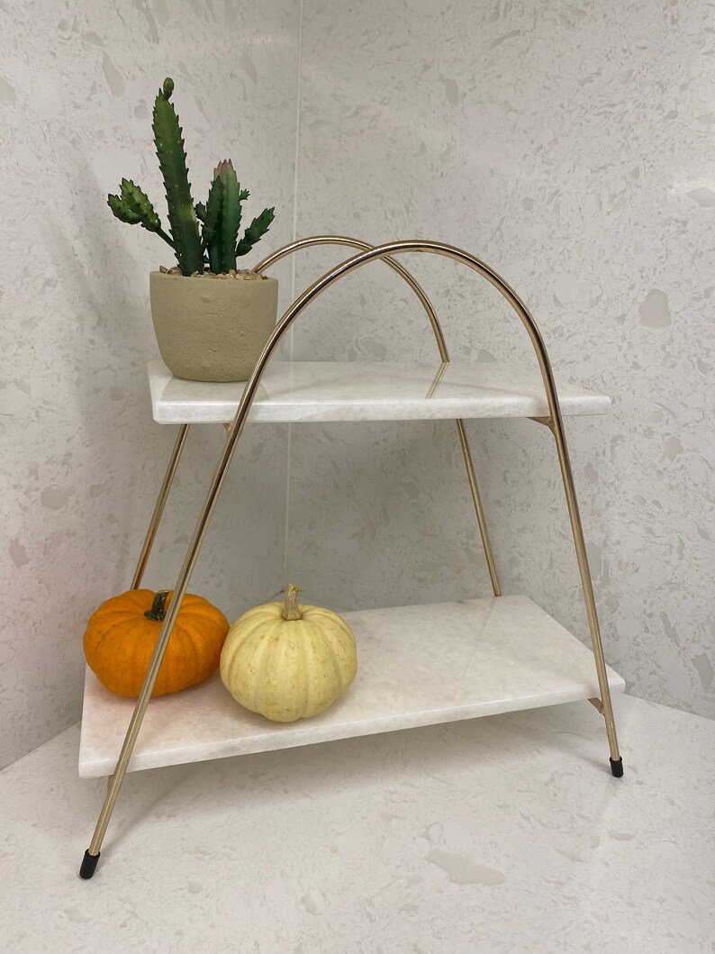 Doubledecker Marble Serving Tray Unique Marble Coffee Table Etsy