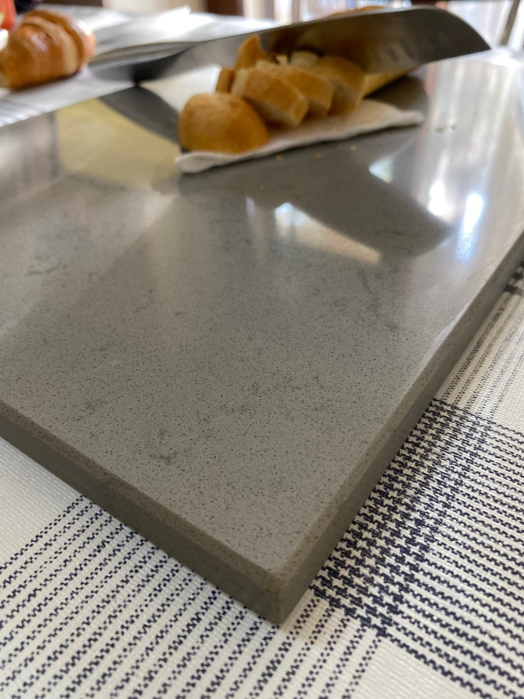 Large Quartz Cutting Board, Montana Grey Serving Display,stone Chopping