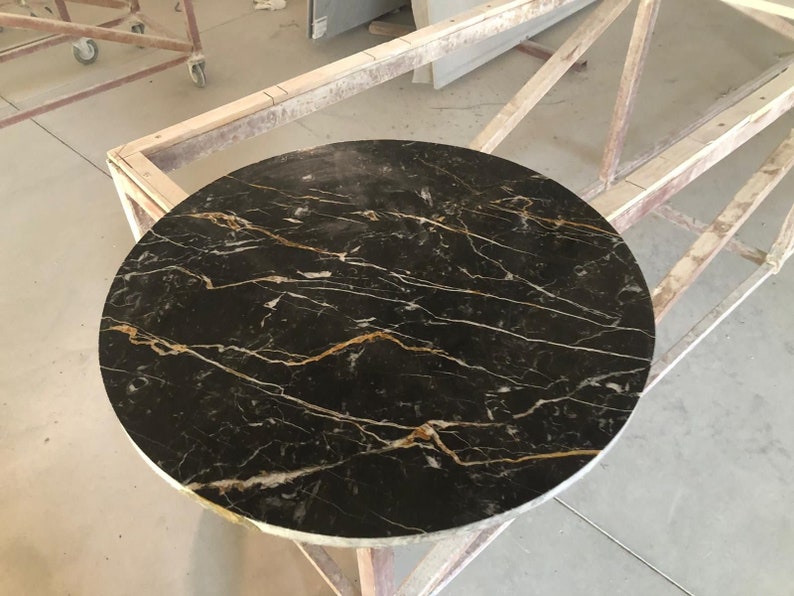 Custom Natural Marble Round Table Tops White Round Center Etsy