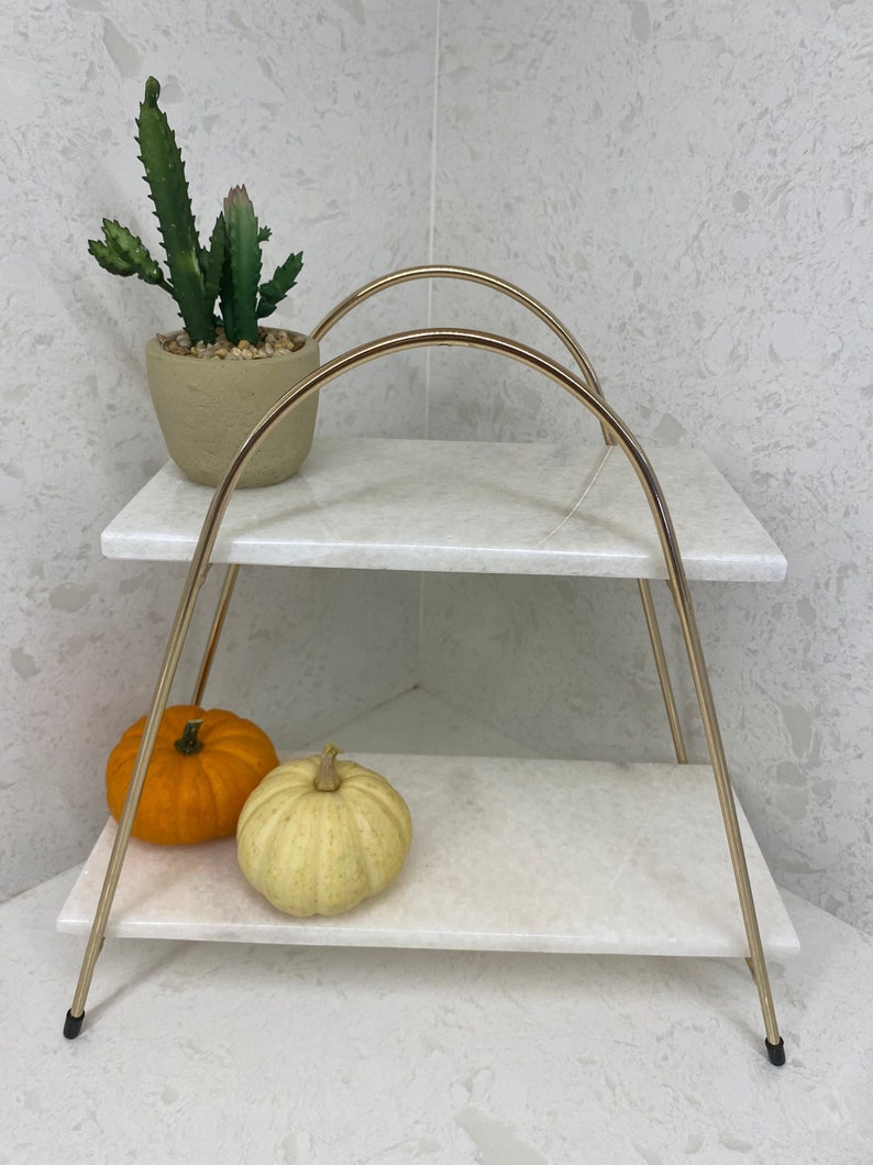 Doubledecker Marble Serving Tray Unique Marble Coffee Table Etsy