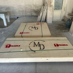 Tablero de mármol personalizado: mesa de comedor o de centro redonda a medida imagen 4