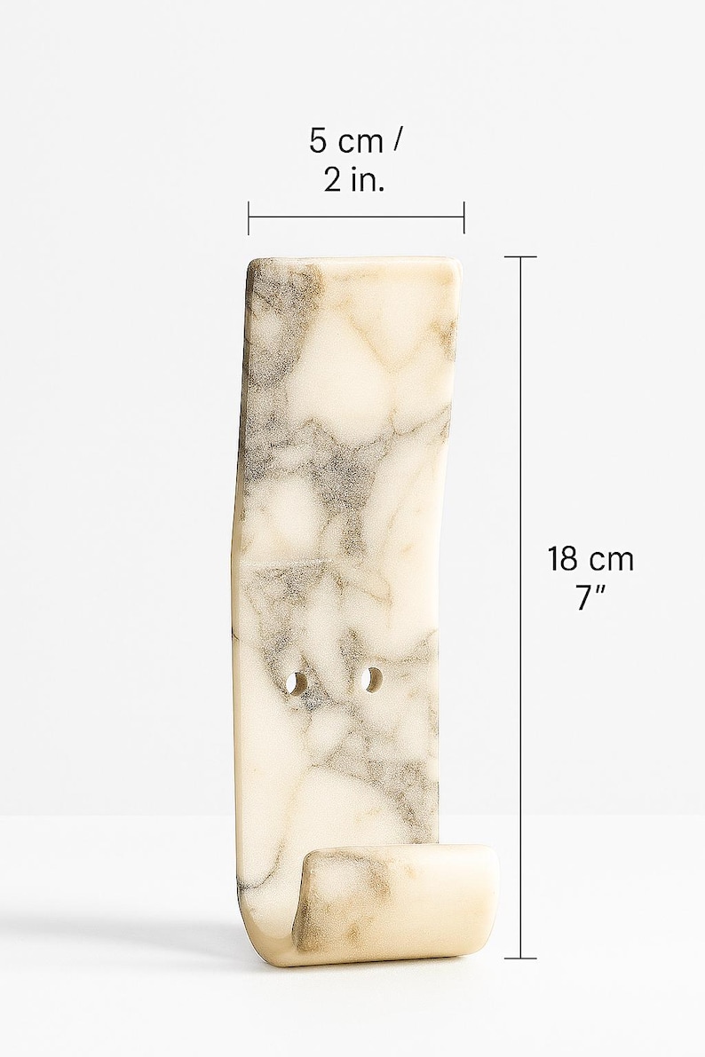 Hand-carved Calacatta Viola Marble Wall Hook: Modern Entryway Decor - Etsy