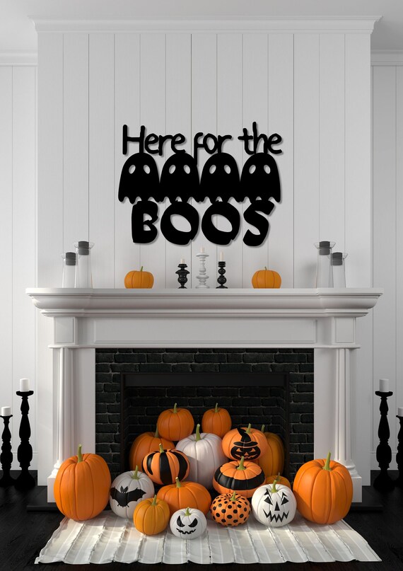 Here for the Boos Halloween Metal Art Cute Halloween Decor - Etsy
