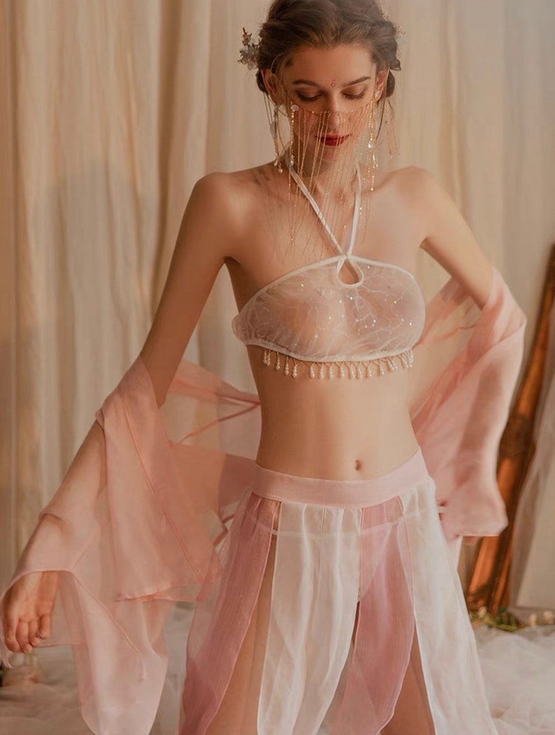 Lace Sheer Loungewear Lace Nightgown Embroidery Nightgown Etsy