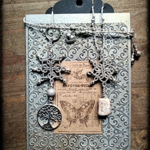 Duo collier et porte clé micro macramé