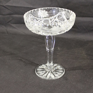American Brillant Cut Compote Server