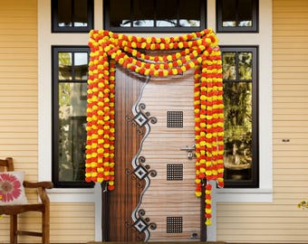 Wholesale Lot Of Indian Artificial Marigold Flowers Garlands for Decorations Wedding Mehandi Party Decor Garlands Diwali Home Garden Flowers