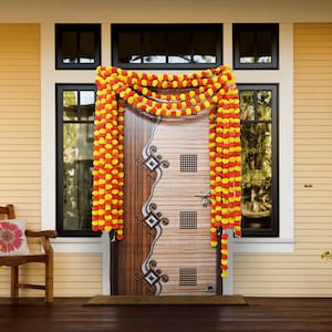 200 Stück großhandel Lot künstliche Ringelblume Girlanden für Dekorationen Hochzeit Diwali Weihnachten Event Party Decor Girlanden 4,5-5 ft lang